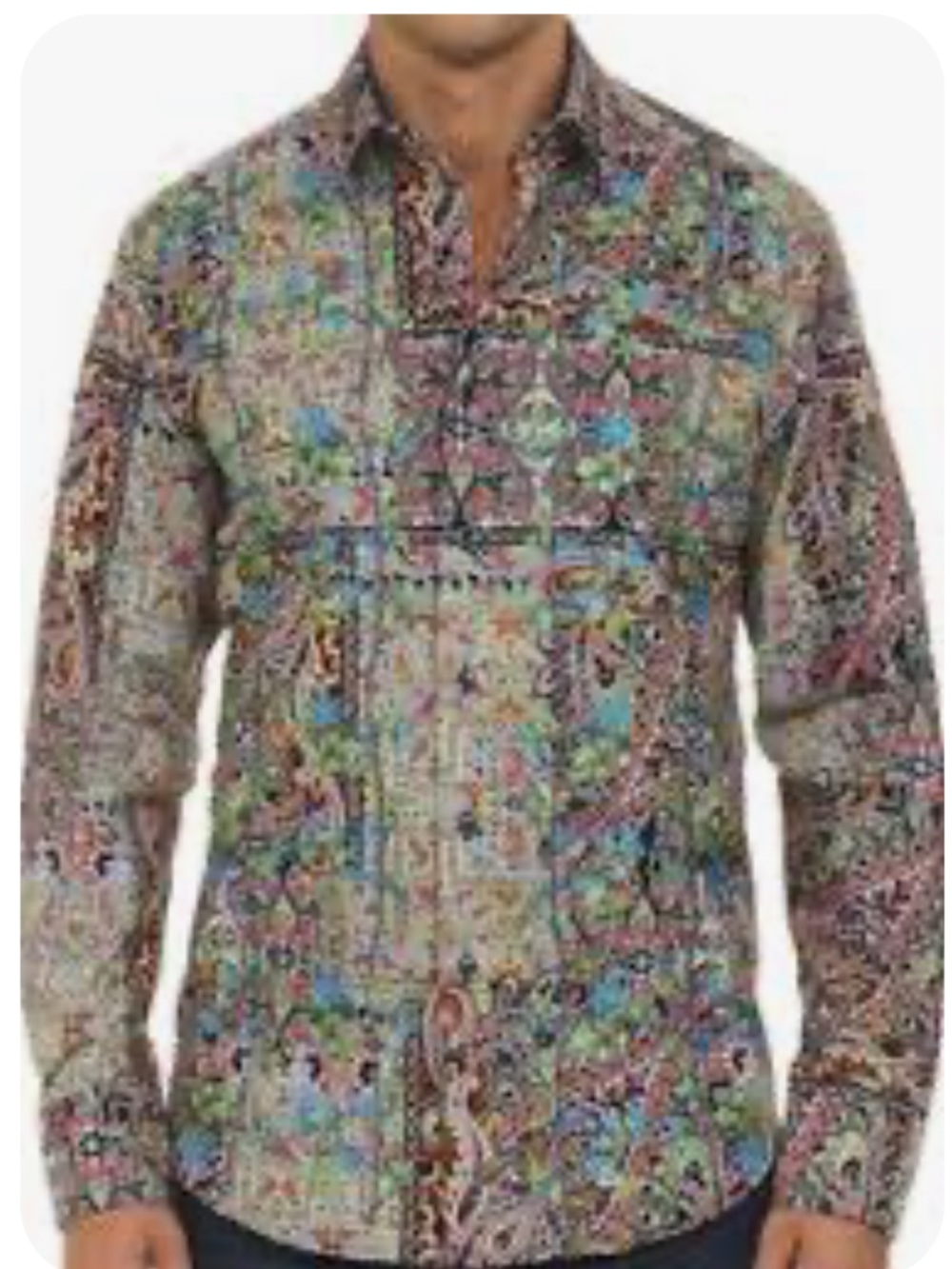 Robert Graham Colorful Long Sleeved Button Down Shirt